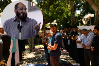 الشيخ أمين أبو ناجي من الناصرة خطيب الجمعة في خيمة الاعتصام بيافا